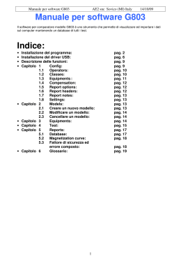 Manuale per il Software G803