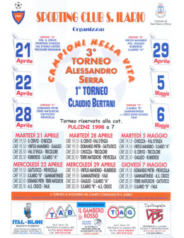 torneo serra-bertani - Comune di Sant`Ilario d`Enza