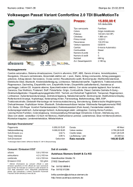 Volkswagen Passat Comfortline 1.4 TSI EcoFuel (CNG)DSG Prezzo