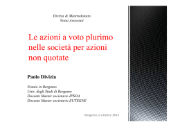 Le azioni a voto plurimo nelle societ&agrave; per azioni non quotate
