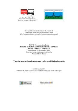 Voto plurimo, tutela delle minoranze e offerte pubbliche di