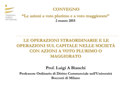 in azioni a voto plurimo - Fondazione Italiana del Notariato