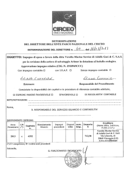 determinazione del direttore dell`ente parco nazionale del circeo