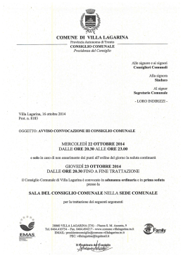 COMUNE DI " VILLA LAGARINA