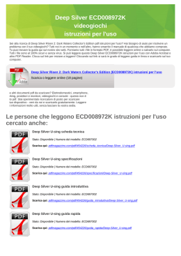 Deep Silver ECD008972K istruzioni per l`uso