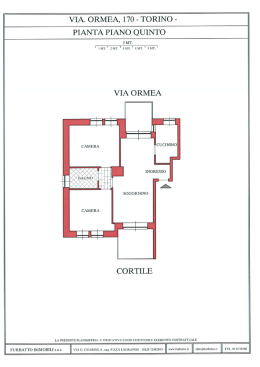 via. ormea, 170 - torino - pianta piano quinto