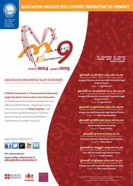 music+express - EDISU Piemonte