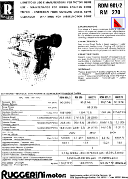 libretto di uso e manutenzioni per motori serie