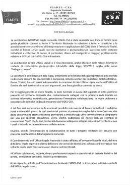 Via Goito n. 17 - 00185 ROMA Tel. 06.490036 Fax 06.4464779