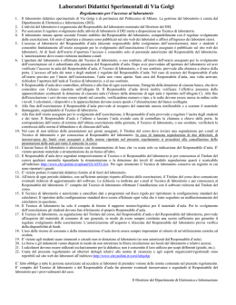 Laboratori Didattici Sperimentali di Via Golgi