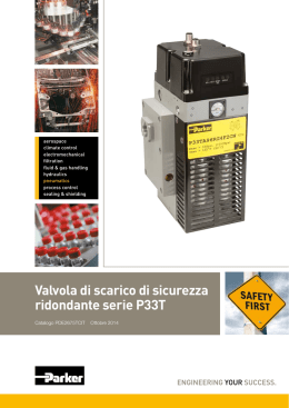 Valvola di scarico di sicurezza ridondante serie P33T