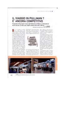 IL VIAGGIO IN PULLMAN ? E` ANCORA COMPETITIVO