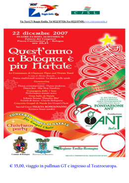 &euro; 35,00, viaggio in pullman GT e ingresso al Teatroeuropa.