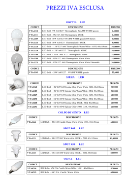Catalogo lampadine a led