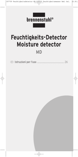 Feuchtigkeits-Detector Moisture detector MD