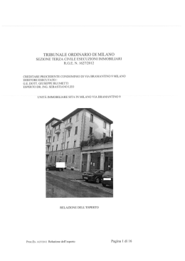 tribunale ordinario di milano sezione terza civile esecuzioni
