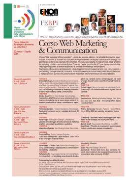 Corso Web Marketing & Communication
