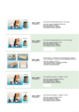 K" taglland&deg; Filtro Olio originale 73500049 (PURFLUX)