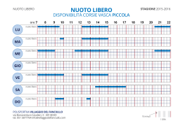 Corsie disponibili - Polisportiva Villaggio del Fanciullo