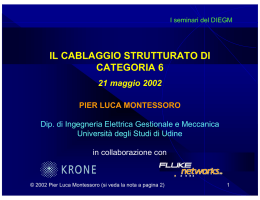 il cablaggio strutturato di categoria 6 - diegm