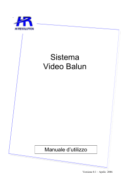 Sistema Video Balun