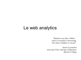 Le web analytics