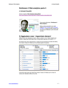 Smitizzare il Web analytics parte 3 3) Aggiustare