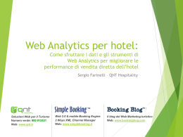 “Hotel Web Analytics” di Sergio Farinelli
