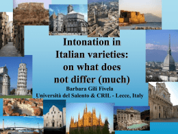 Intonation in Italian varieties: on what does not differ (much)