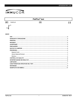 PakPlus test - Immucor, Inc.