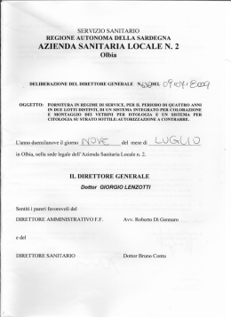 Delibera di aggiudicazione definitiva