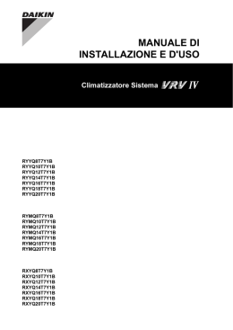 Uso e Installazione VRVIV RYYQ-T - H-Tec