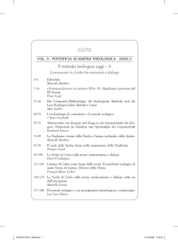 Il metodo teologico oggi &ndash; II - Pontifical Council for Culture