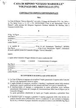 Contratto ospiti convenzionati - Casa di Riposo Guizzo