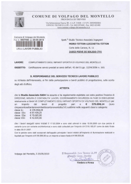 COMUNE DI VOLPAGO DEL MONTELLO
