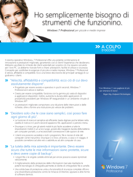 Panoramica di Windows 7 - SER.IN. Servizi Informatici