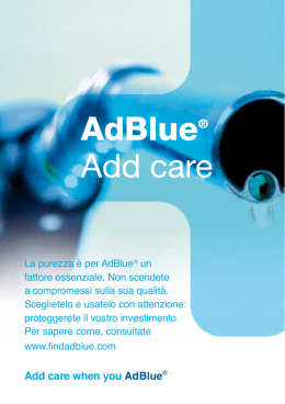 Add care when you AdBlue®