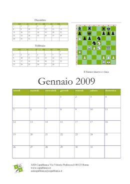 ASD Capablanca Via Vittorio Podrecca,6 00123 Roma www