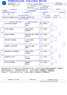 vai al sorteggio - Federazione Italiana Bocce