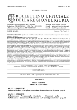 Bollettino ufficiale della Regione Liguria n.48 del 27 novembre 2013