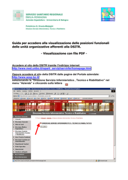 VISUALIZZAZIONE DELLE POSIZIONI FUNZIONALI