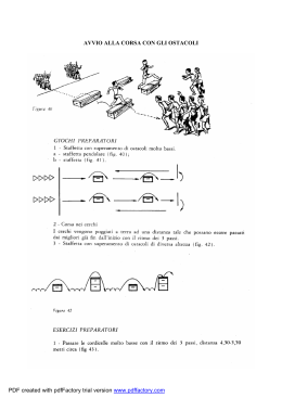 AVVIO ALLA CORSA CON GLI OSTACOLI