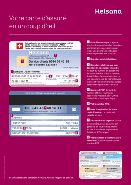Votre carte d`assur&eacute; en un coup d`&oelig;il