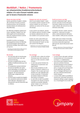 Merkblatt / Notice / Promemoria