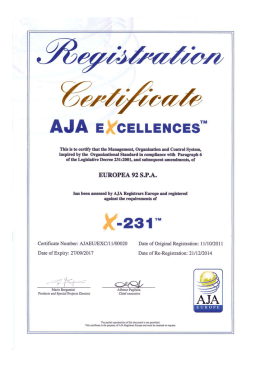 ﬁyaJ/Zkal&eacute;bw - EUROPEA 92 spa