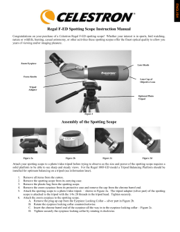 Regal F-ED Spotting Scope Instruction Manual Assembly of the