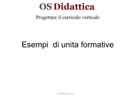 Esempi di unita formative