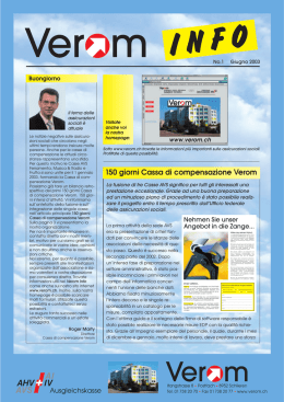 Verom Info No. 1 / Giugno 2003