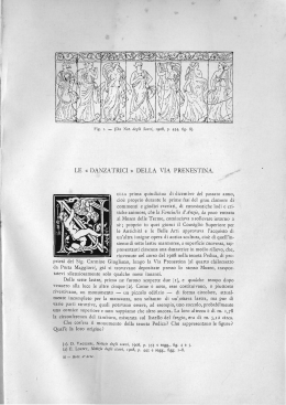 LE &laquo; DANZATRICI )) DELLA VIA PRENESTINA.