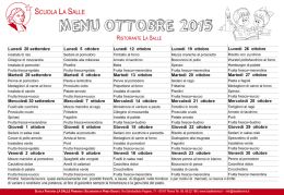 MenuOTTOBRE2015 - Scuola Paritaria La Salle Roma